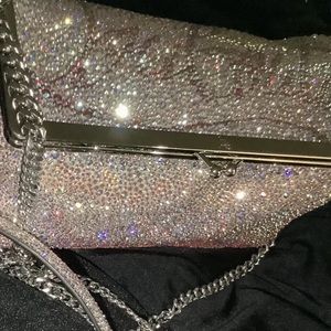 CHRISTIAN LOUBOUTIN DAISY CRYSTAL AB STRASS CLUTCH CROSSBODY SHOULDER BAG NEW